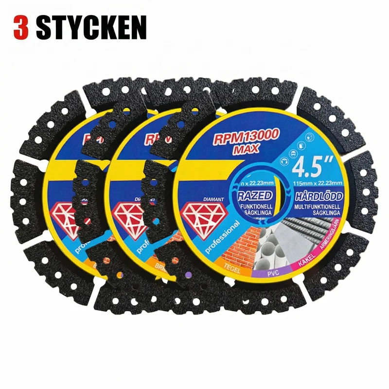 115 mm (4,5") Diamantklinga för Multimaterial – Kompromisslös och Extremt Hållbar Köp 1 – Få 2 på köpet!