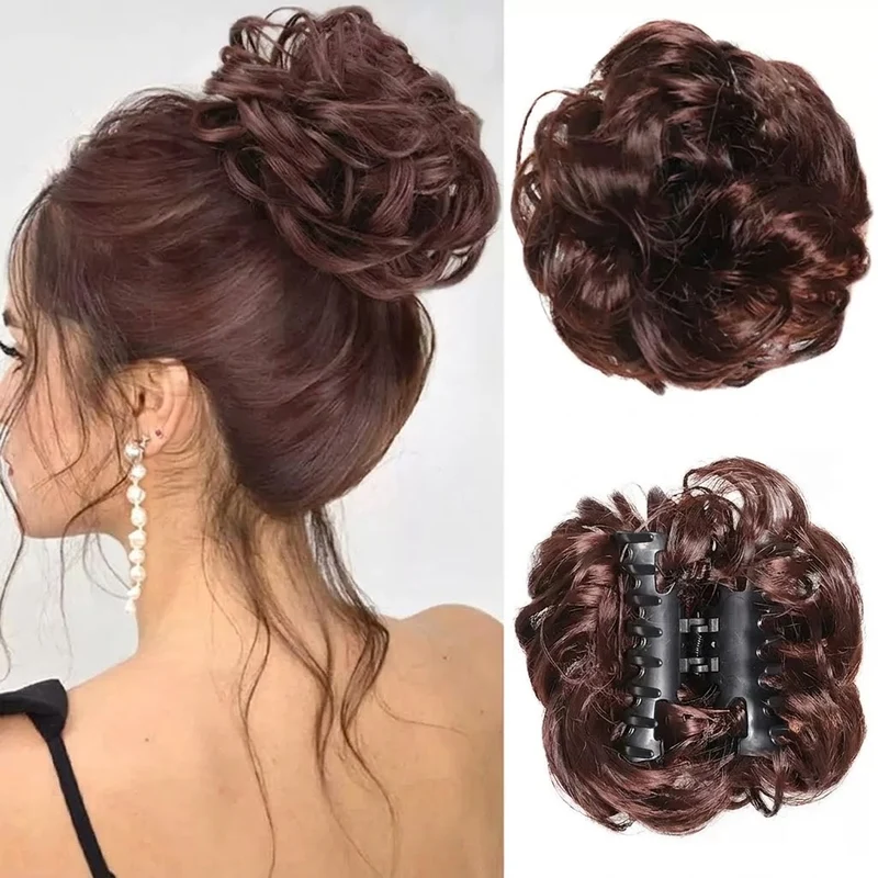 Messy Bun Hårknut med Kloklämma – Skapa en Perfekt Uppsättning på Sekunder Köp 1 Få 1 GRATIS