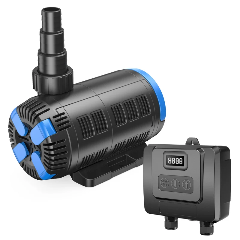 BluFlow 8.000 - Justerbar dammpump - 18-80 watt - Inkl. Kontroller