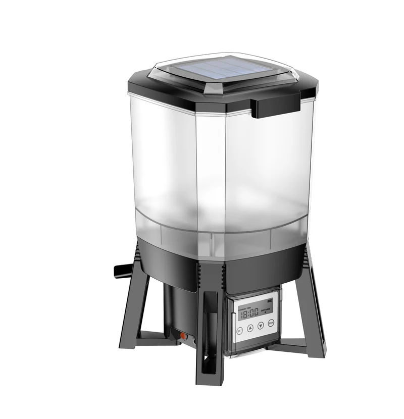 BluFeeder - Automatisk Fiskmatare Damm Solenergi - 6L Reservoir