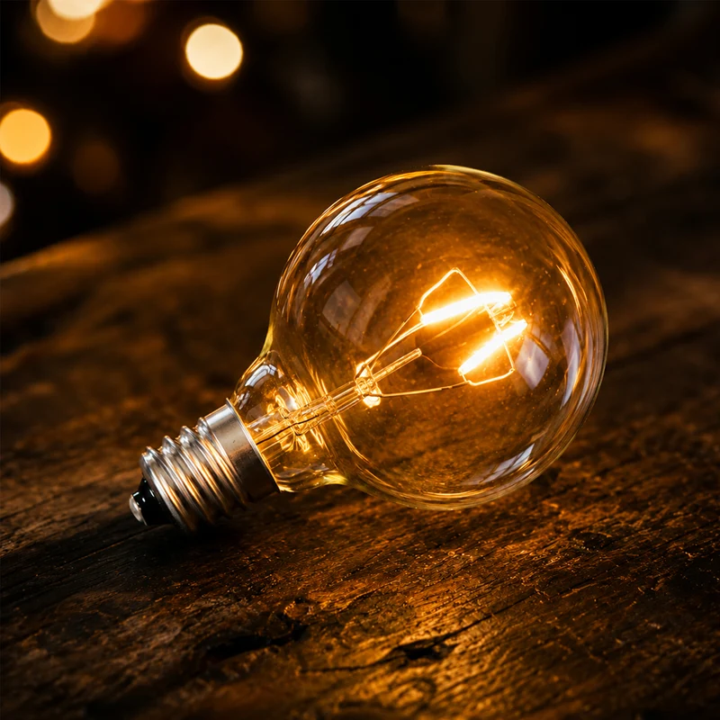 Extra G40 E12 vintage glödlampa till ljusslinga2