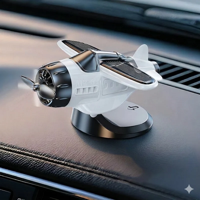Solcellsdriven Flygplan Bilprydnad