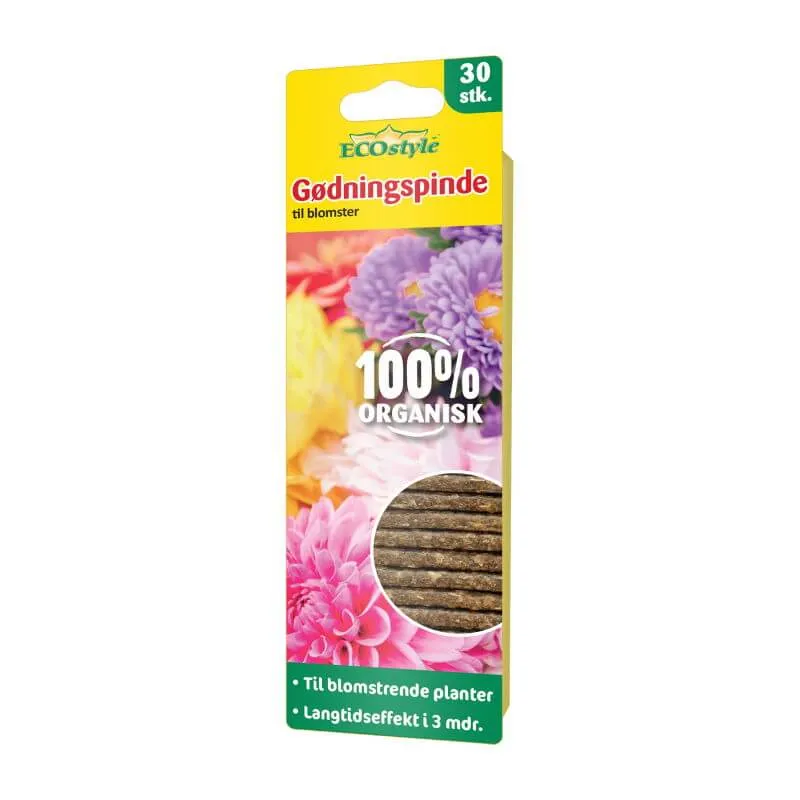 Gödselpinnar till blommor, 30 st - ECOstyle