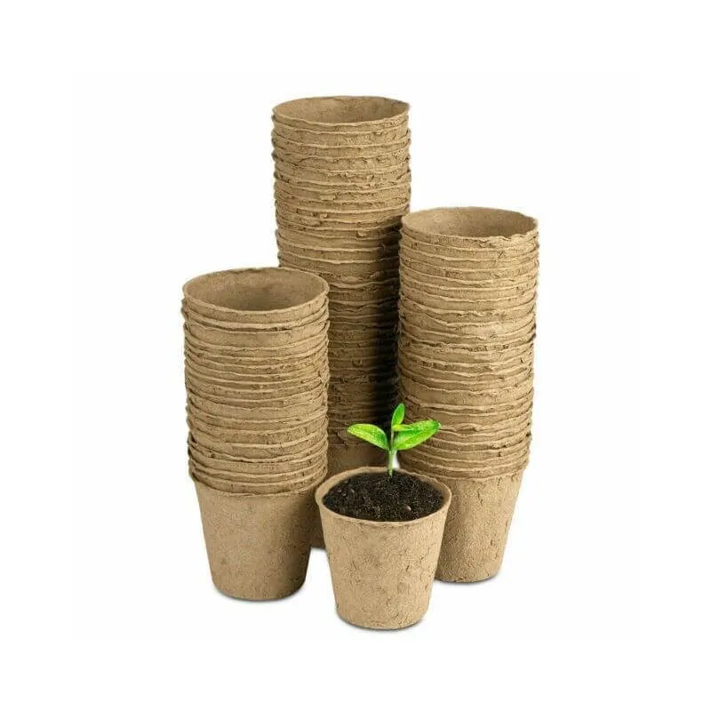 Runda fiberkrukor 8 cm - 20 st.
