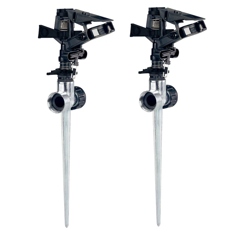 1/2-in. Plastic Impact Sprinkler on Zinc Spike, 2-pk 58362
