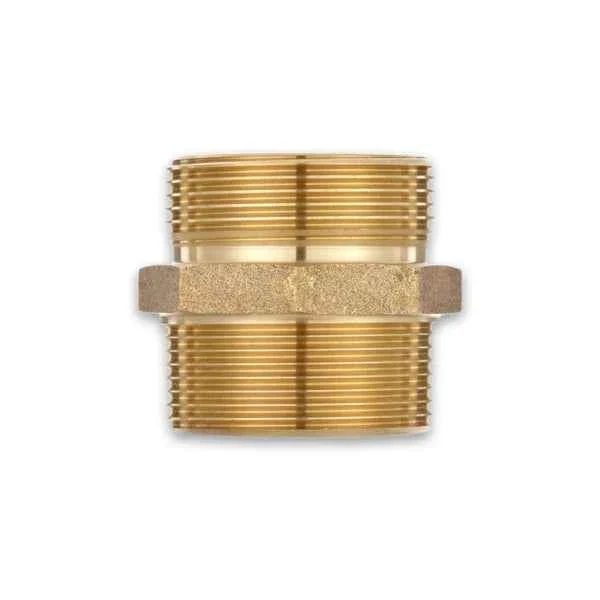 Brass Fire Thread Adapter - 1-1/2" Male NST x 1-1/2" Male NPT