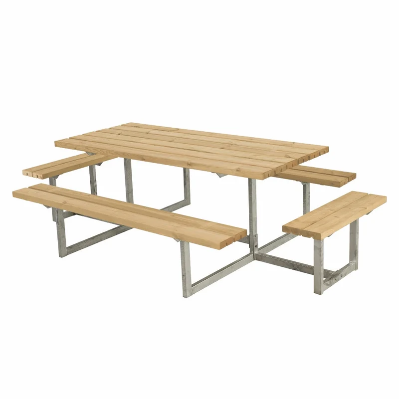Basic Bord-/Bænkesæt med 2 Påbygninger - 260 cm - ThermoWood®
