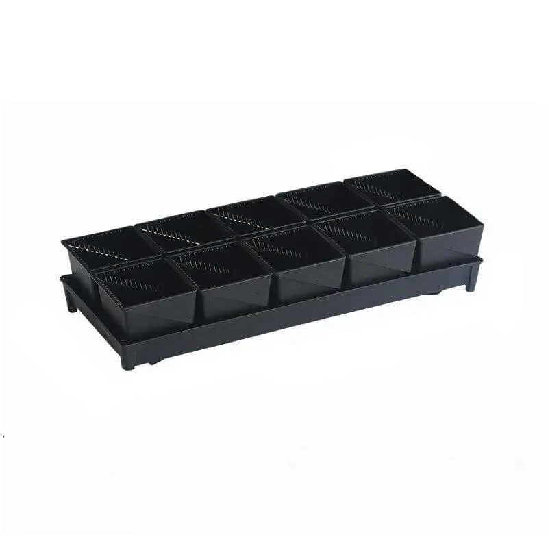 Premium plantbricka med 10 krukor