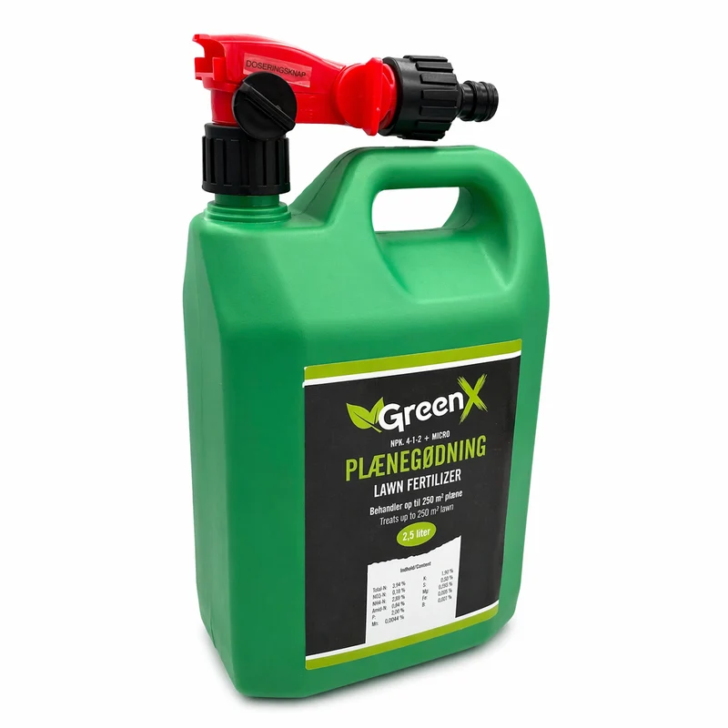GreenX Flytande gräsgödning 2,5 liter, m/ clickon