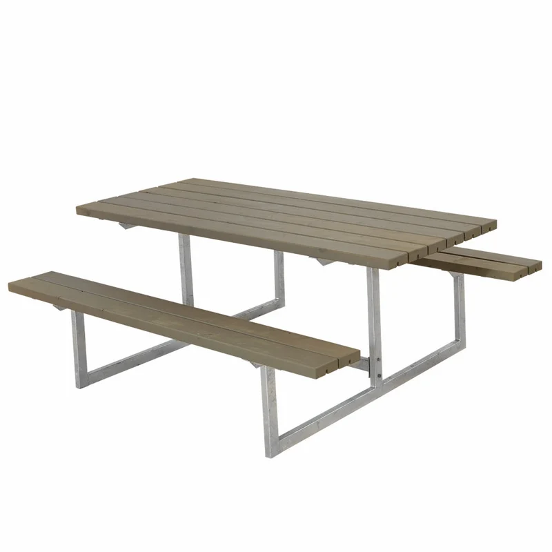 Basic bord-/bænkesæt - 177 cm - gråbrun