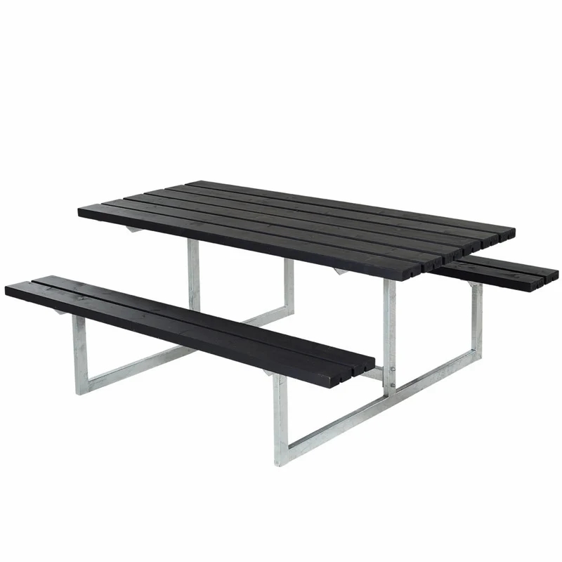 Basic bord-/bænkesæt - 177 cm - sort
