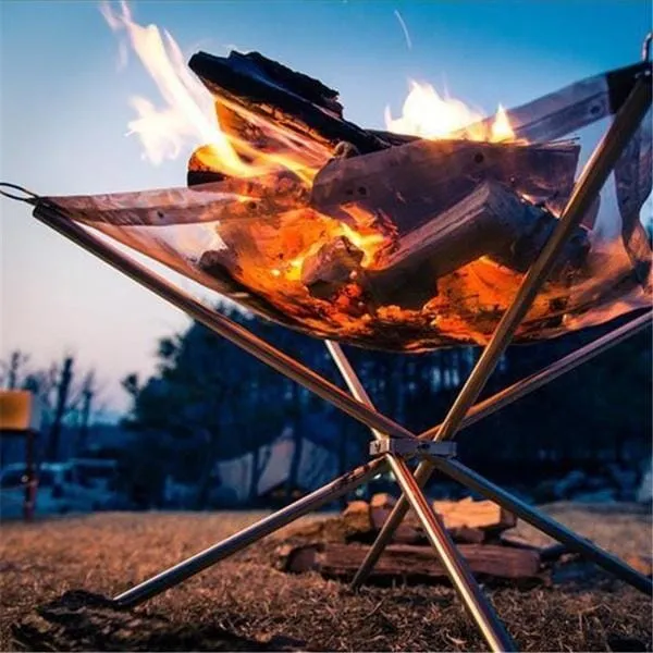 Portabel eldstad för camping, strand & uteplats