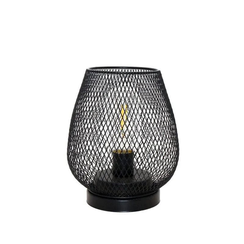 Retro Industriell Bordslampa – Batteridriven & Stilren Nattlampa