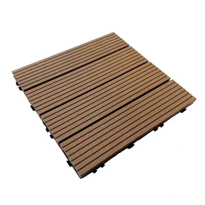 Kompositplattor 30 x 30 x 2,2 cm - Teak