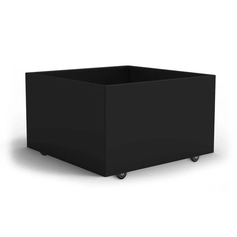 THOR Planteringslåda på hjul 60 x 60 x 40 - Black Steel