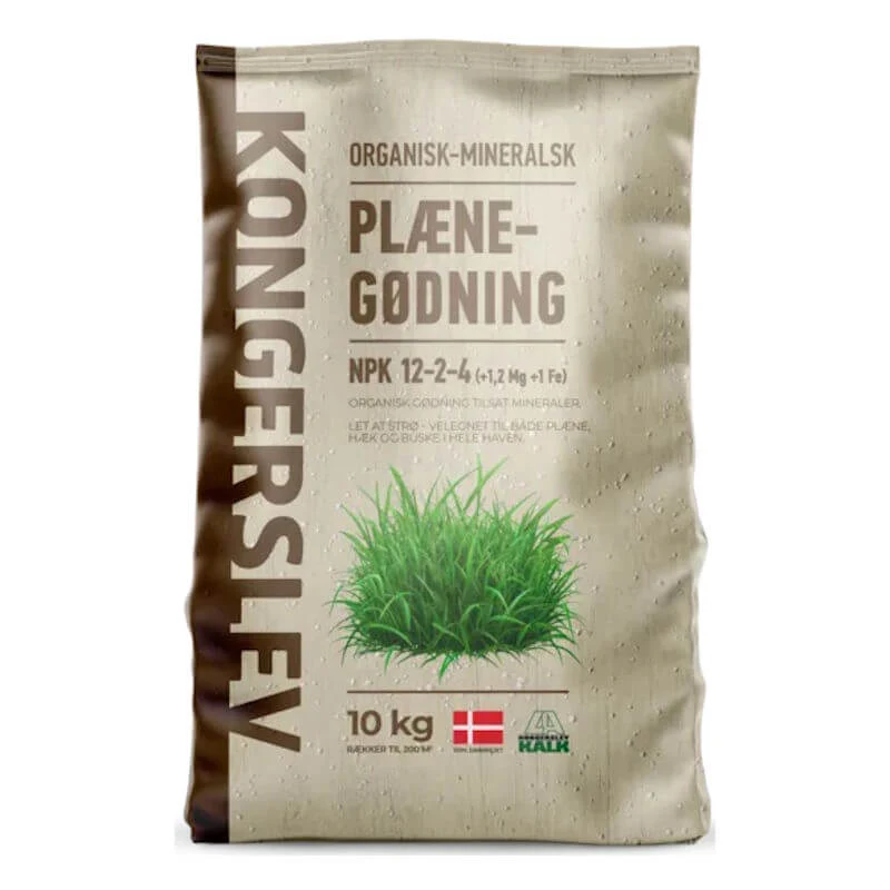 Delorganisk gräsmattegödsel 10 kg NPK 12-2-4 +Mg +Fe