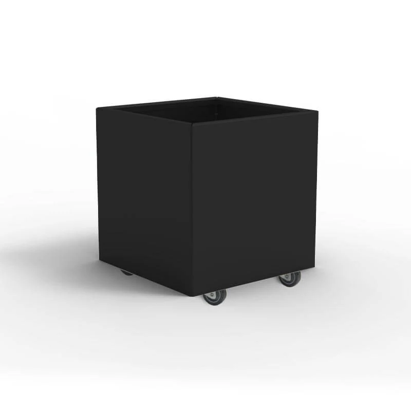 THOR Planteringslåda på hjul 40 x 40 x 40 - Black Steel