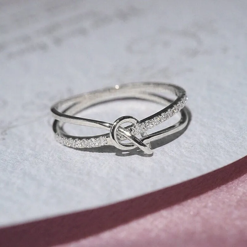 Mor & dotter Double Band Knot Ring