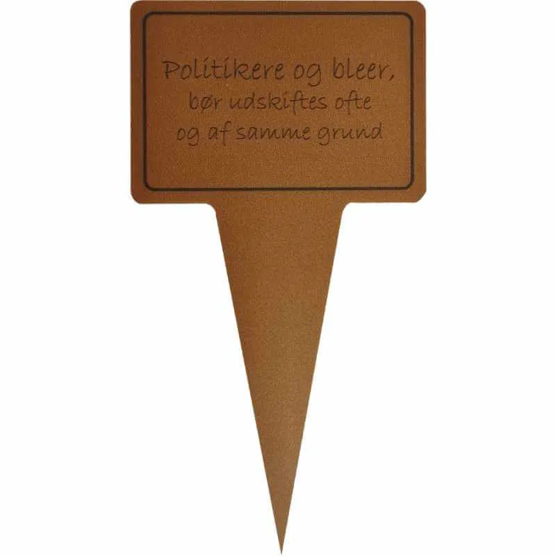 Rolig plantskylt - politiker och blöjor