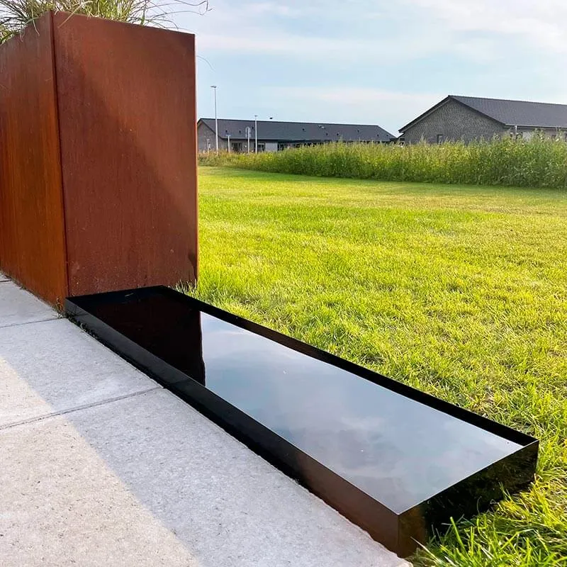 Spegelbad svart 118 x 28 x 6 cm