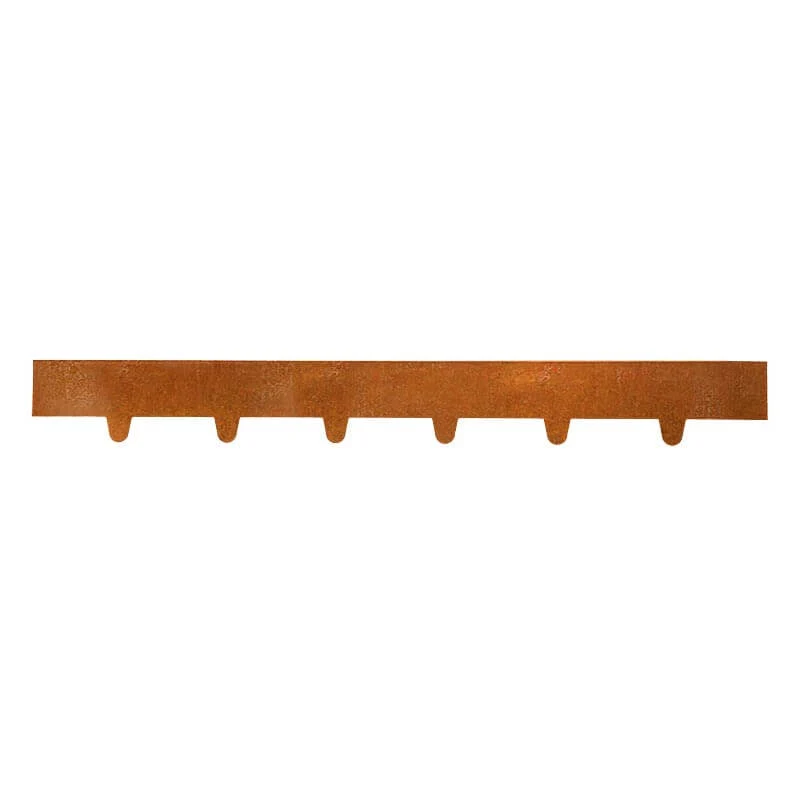 Rabattkant med tänder H: 13 L: 110 cm - rostjärn