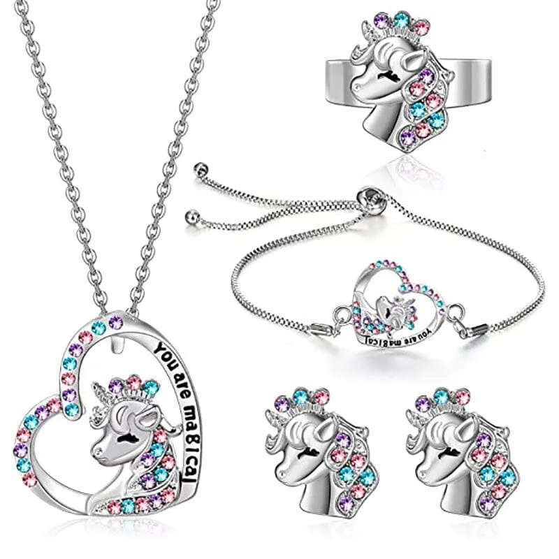 Prinsessmycken (Halsband, Armband, Örhänge, Ring)